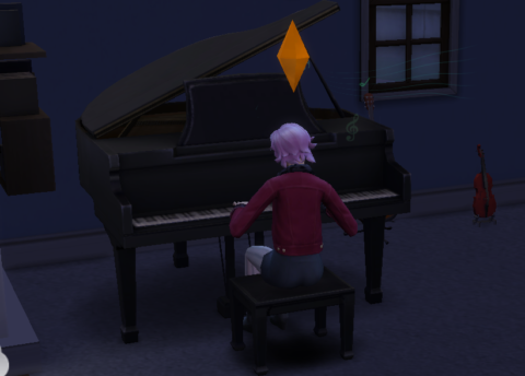 Пианино Sims 4