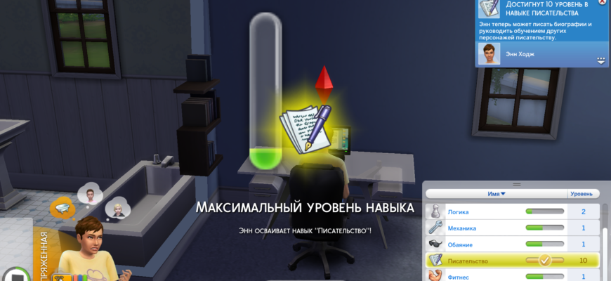 Писательство Sims 4