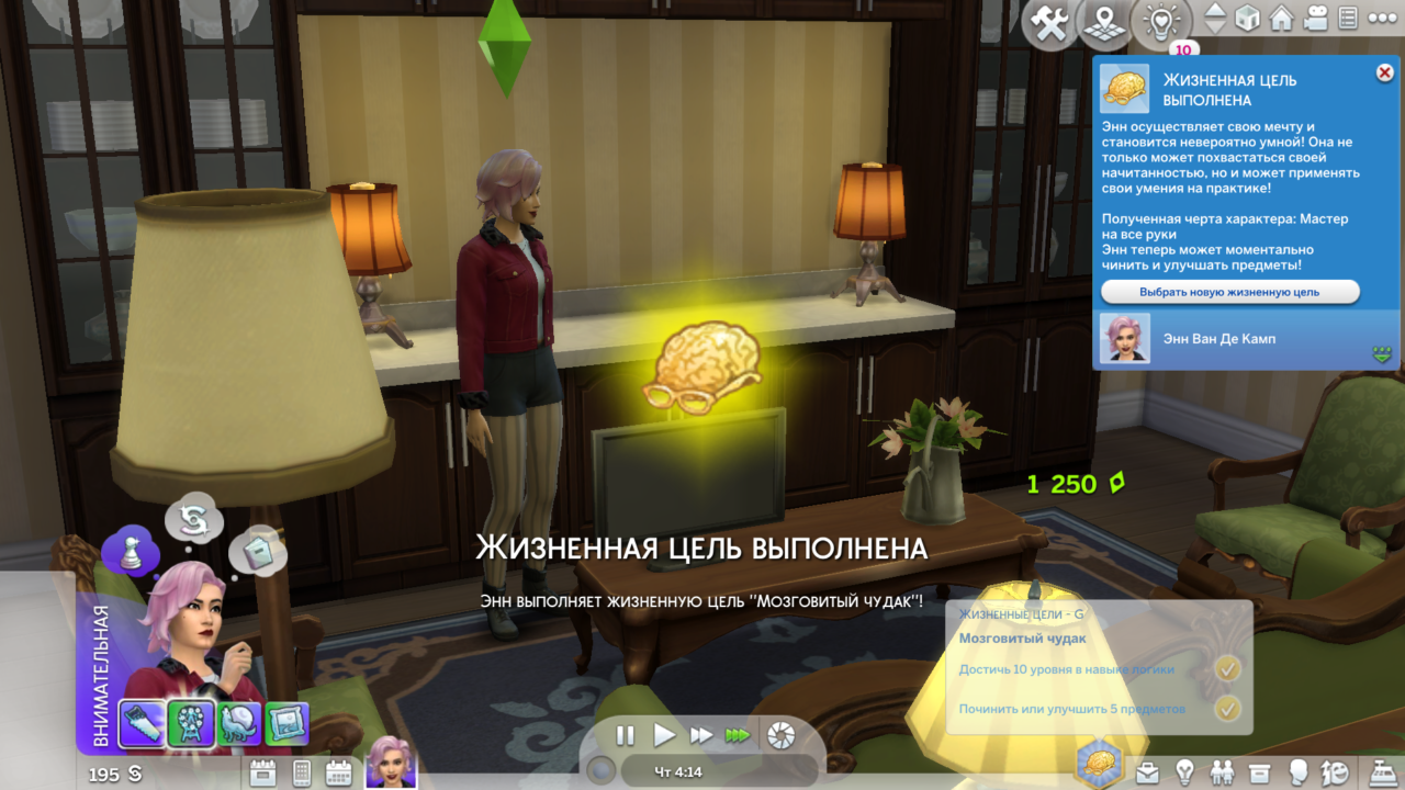 Мозговитый чудак Sims 4 жизненная цель