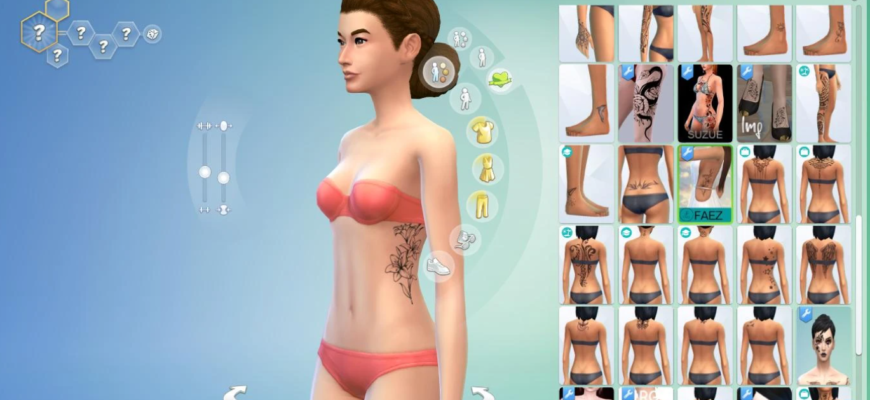 Татуировка Lilys Sims 4