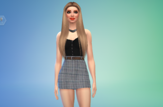 Осенняя юбка BT364 Sims 4